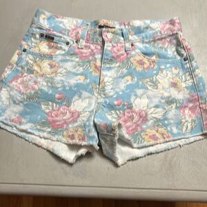 POLO RALPH LAUREN Floral Denim Shorts 28